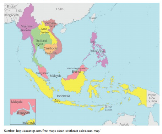 Peta Kedudukan Negara Negara Di Asia Tenggara